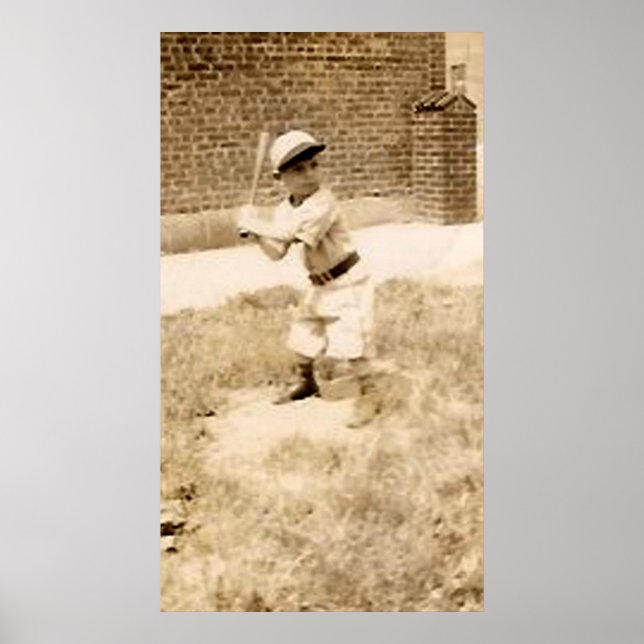 Unga som spelar baseball poster (Framsidan)
