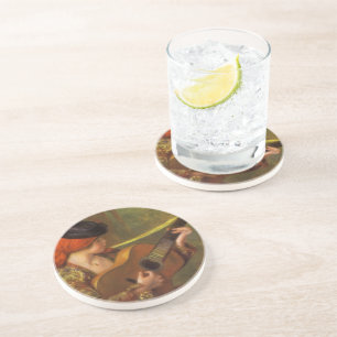 Unga spanska kvinnor med Guitar av Pierre Renoir Underlägg