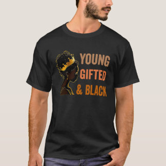 Unga, svarta, afrikanska Amerikansk historia Girl  T Shirt