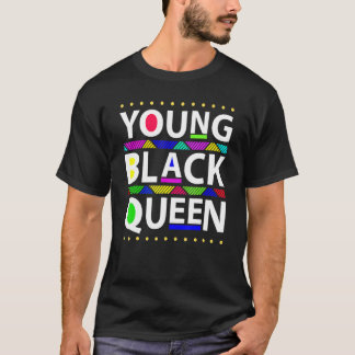 Unga svarta drottning svarta historik månad flicko t shirt
