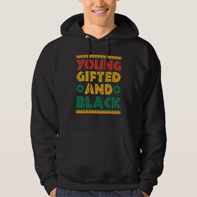 Unga, svarta, Manar Kvinnor i Afrika Hoodie (Framsida)