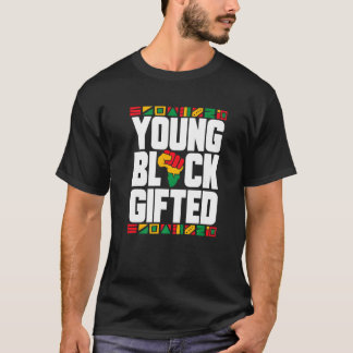 Unga svarta svarta historikmånen Boys Girls T Shirt