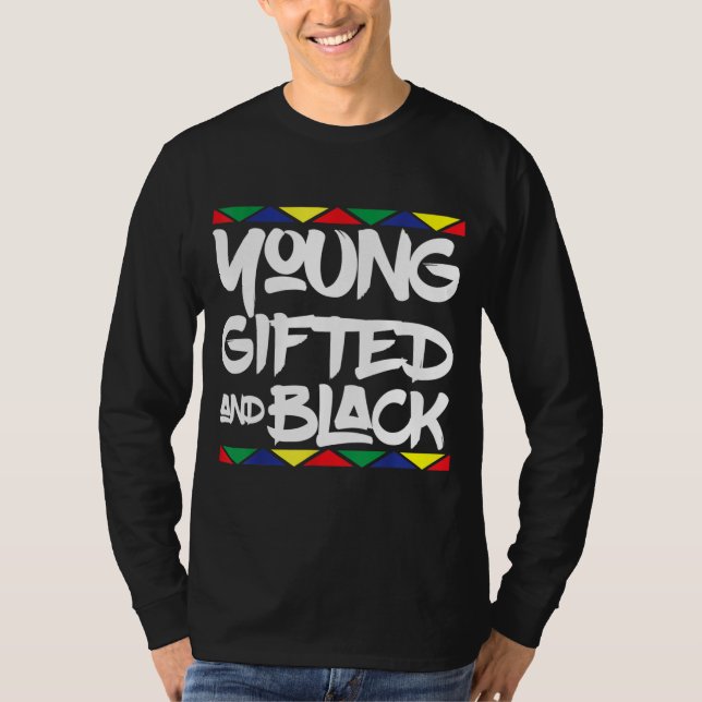 Unga, svarta, vackra Afrikas Pride T Shirt (Framsida)