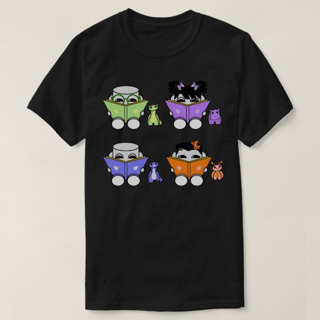 Unga Syskon OBABYBOT Leksak Robot Reading T Shirt (Design framsida)