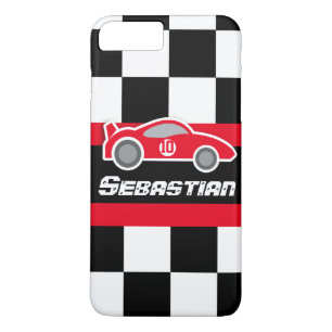 Unga tävla Red sportbil vid namn iphone case