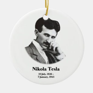 Unga Tesla Julgransprydnad Keramik