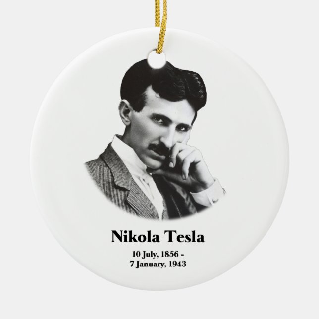 Unga Tesla Julgransprydnad Keramik (Framsidan)