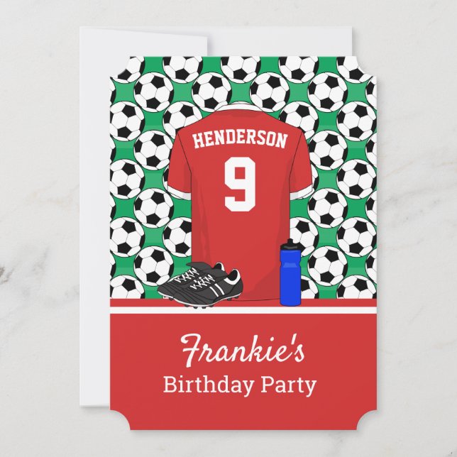 Unga unga fotbollsspelare RW Inbjudningar (Framsida)