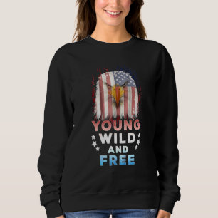 Unga Unga Vilden Free American Patriotic 4:e Jul T Shirt