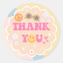 Unga, Vild och tre födelsedagars Tack Sticker Runt Klistermärke