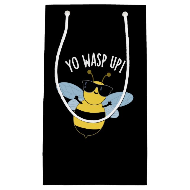 Unga Wasp Up Funny Kryp Pun Mörk BG (Framsidan)