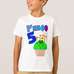 Ungar 5 åriga födelsedagskjortor och gåvor tee shirt
