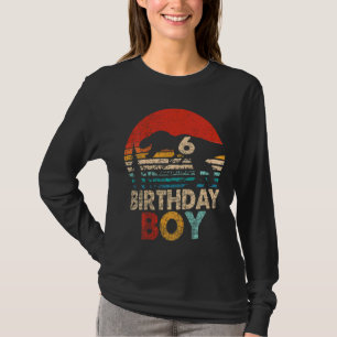 Ungar 6e Dinosaur Birthday Boy Rex 6-årig fågelart T Shirt