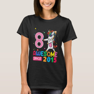 Ungar 8 år gamla flickor Tonåring Unicorn 8:e föde T Shirt