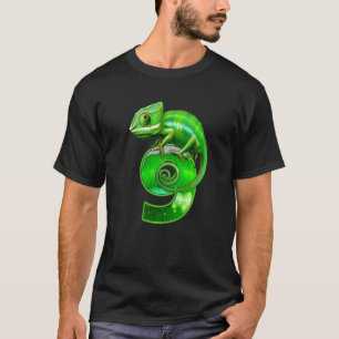 Ungar 9 år gammal ödla 9:e Födelsedagsfesten Chame T Shirt