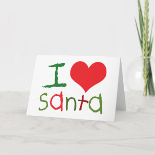 Ungar älskar jag Santa hälsningkort Helgkort
