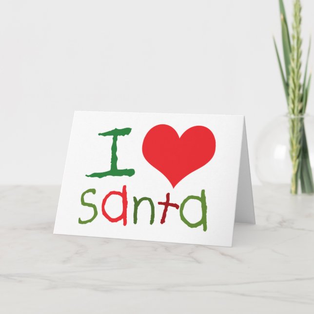 Ungar älskar jag Santa hälsningkort Helgkort (Framsida)