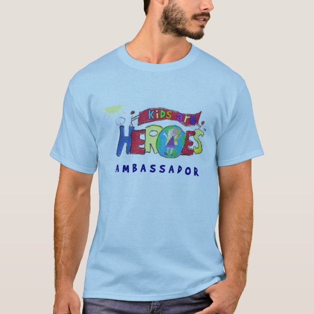 Ungar är hjälteambassadörutslagsplatsen tee shirt (Framsida)