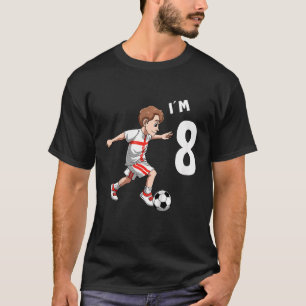 Ungar Åtta födelsedagssconen England 8-årig pojke T Shirt