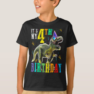 Ungar Det är min 4e födelsedagen Lycklig 4-åriga D T Shirt
