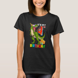 Ungar Det är min 4e födelsedagen-pojke 4 år gamla T Shirt