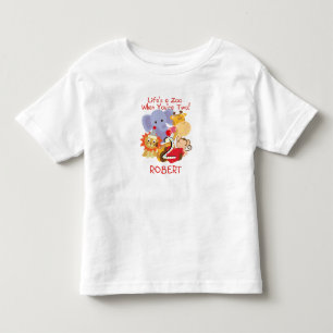 Ungar för födelsedagen för Zoodjur skräddarsy  Tee Shirt
