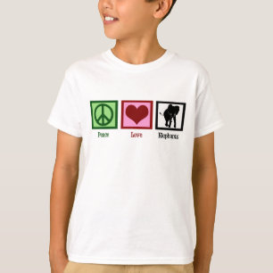 Ungar för fredkärlekelefanter t shirt
