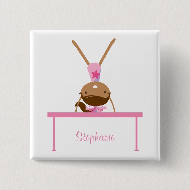 Ungar för personliggymnastikbalansbom knäppas knapp (Framsida)