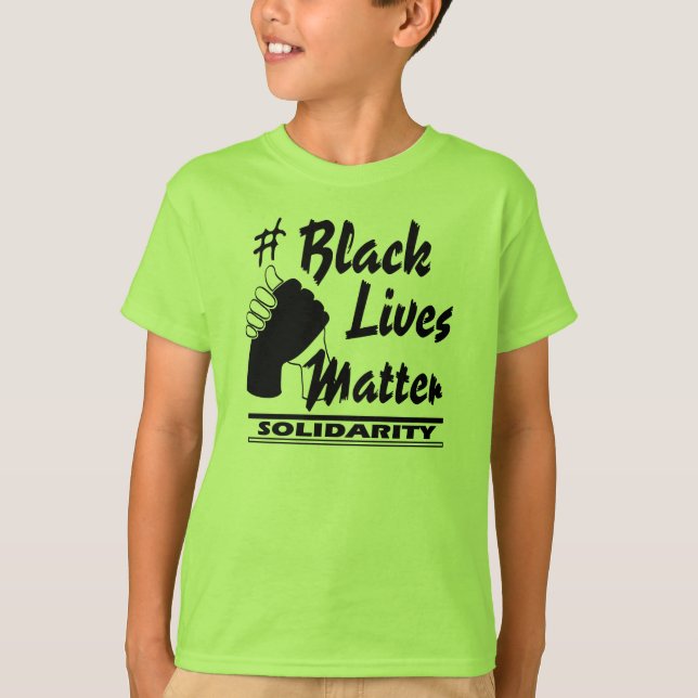 Ungar för solidaritet för #Blacklivmateria T Shirt (Framsida)