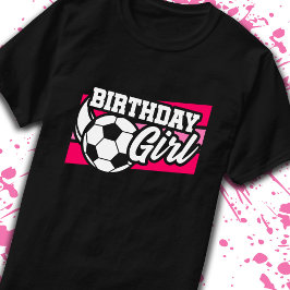 Ungar Fotboll Födelsedagsfest Birthday Girl T Shirt