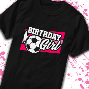 Ungar Fotboll Födelsedagsfest Birthday Girl T Shirt