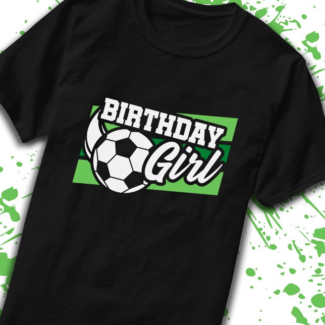 Ungar Fotboll Födelsedagsfest Birthday Girl T Shirt (Skapare uppladdad)