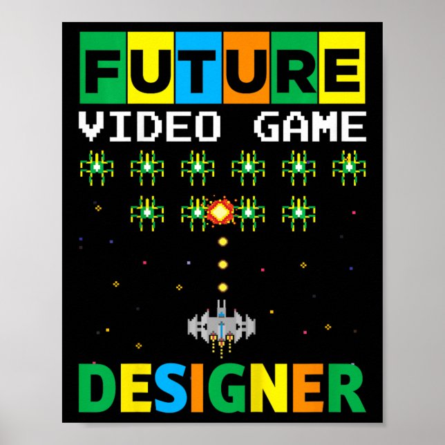 Ungar Framtida videospel Utvecklare av Småbarn Boy Poster (Framsidan)