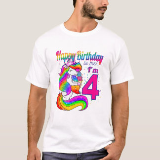 Ungar Grattis på födelsedagen till mig är jag 4 år T Shirt