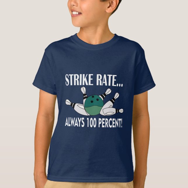 Ungar i Bowling Pin Boll Strejka Team Kids T Shirt (Framsida)