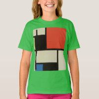 Ungar i Mondrian Composition Modern Abstrakt Grönt