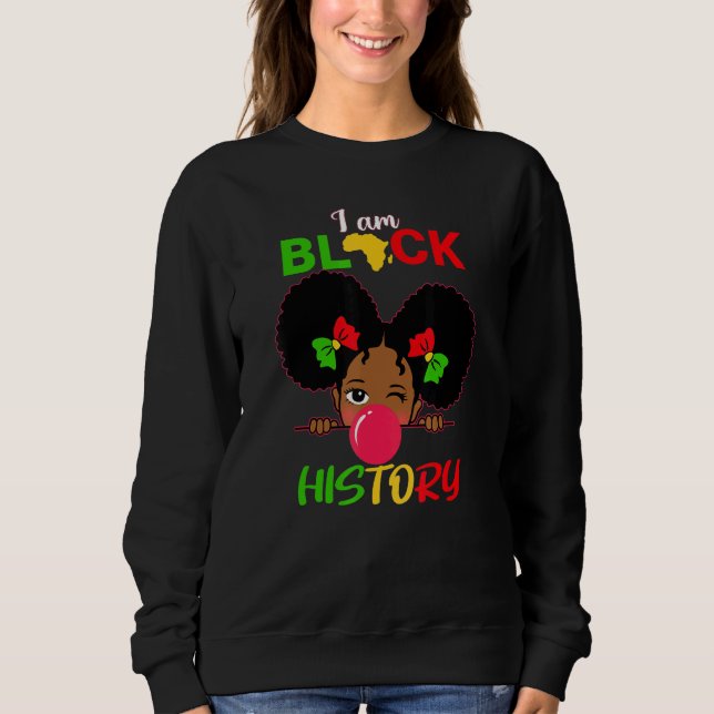 Ungar jag är svart historieflicka Little Melanin P T Shirt (Framsida)