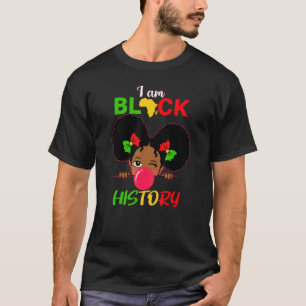 Ungar jag är svart historieflicka Little Melanin P T Shirt