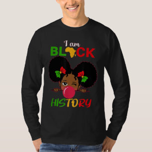 Ungar jag är svart historieflicka Little Melanin P T Shirt