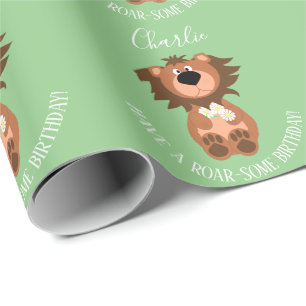 Ungar Lejonare Roar-Lite-Personlig Presentpapper