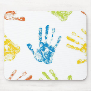 Ungar målar Handprint Musmatta
