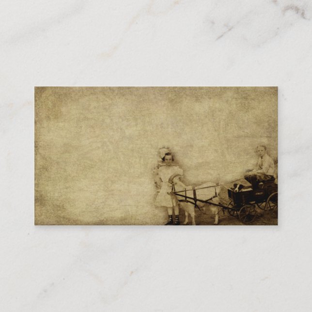 Ungar och kort för affärer för en getvagn Prim (Framsida)