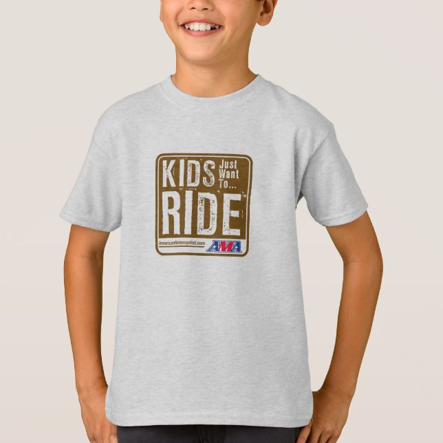 Ungar önskar precis att rida ungdomT-tröja Tee Shirt (Framsida)