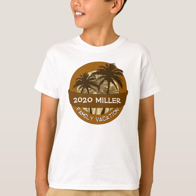 Ungar orange handflatan träd, egen semestertshirt tröja (Framsida)