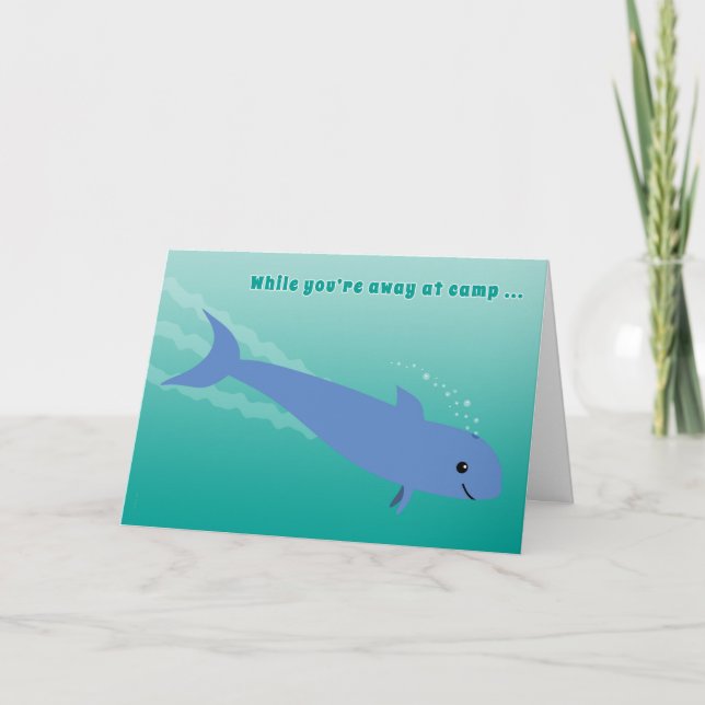 Ungar på lägerporpoise- eller delfindyken in! kort (Framsida)