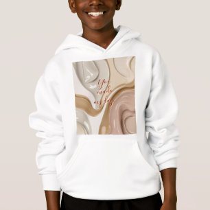 Ungar pullover hoodie i snyggt grafik t shirt