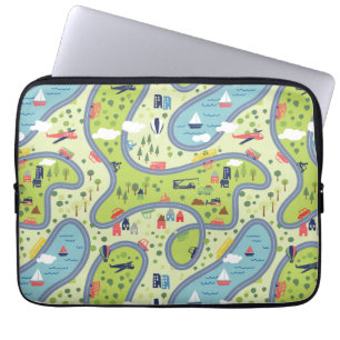 Ungar Roadtrip landskap mönster Laptop Fodral