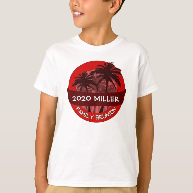 Ungar röd handflatan träd-tshirt för återförening  tröja (Framsida)