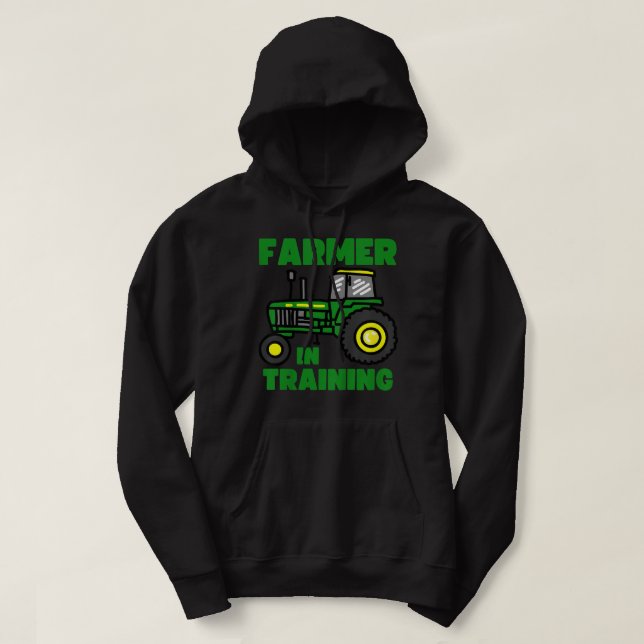 Ungar som är lekman vid fortbildningsjordbruk hoodie (Design framsida)