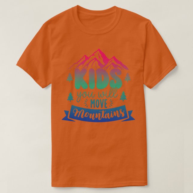 Ungar som du flyttar bergsfamiljen Camping Mounta T Shirt (Design framsida)
